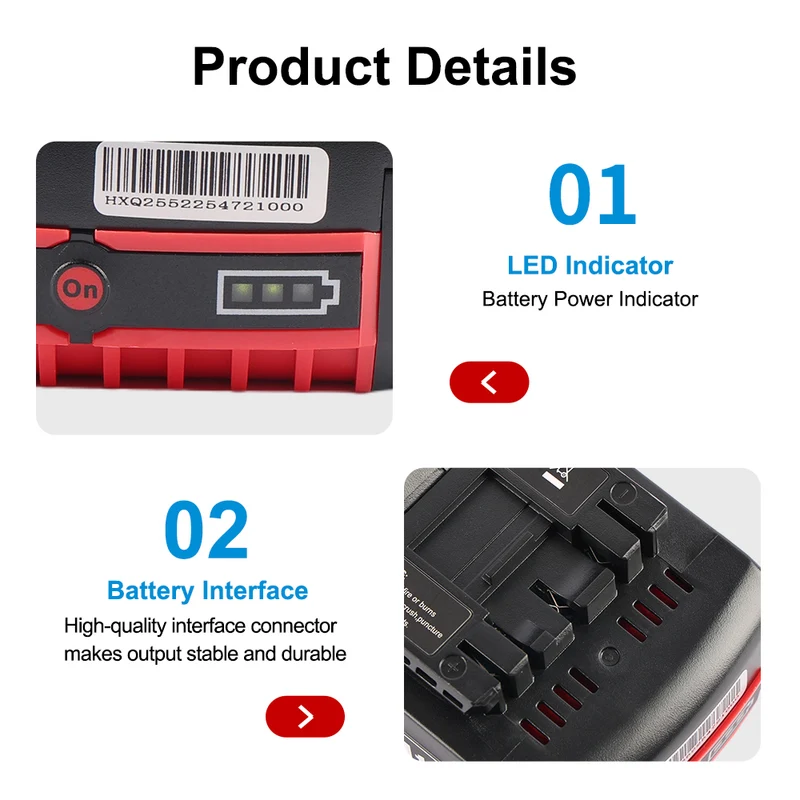 Replacement Power Tool Battery For BOSCH BAT610G BAT609 18V