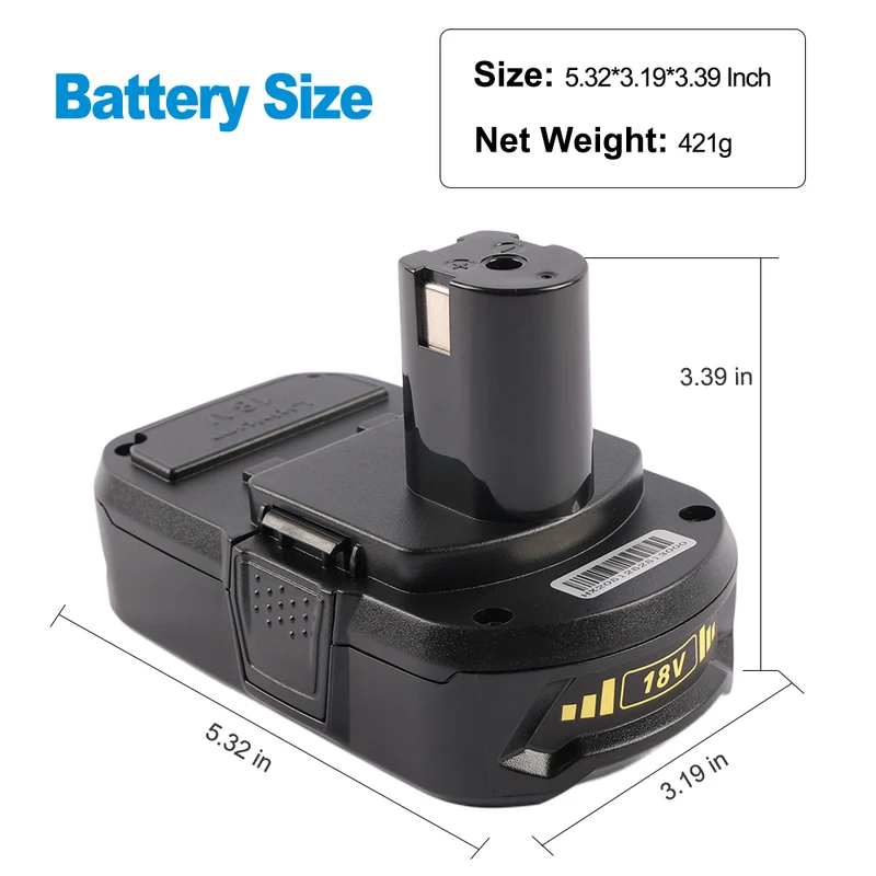 Replacement Power Tool Battery For RYOBI 18V /P103 /P108/