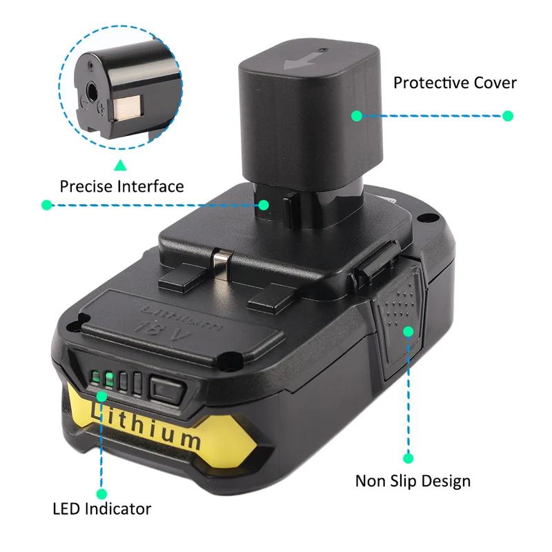 Replacement Power Tool Battery For RYOBI 18V /P103 /P108/