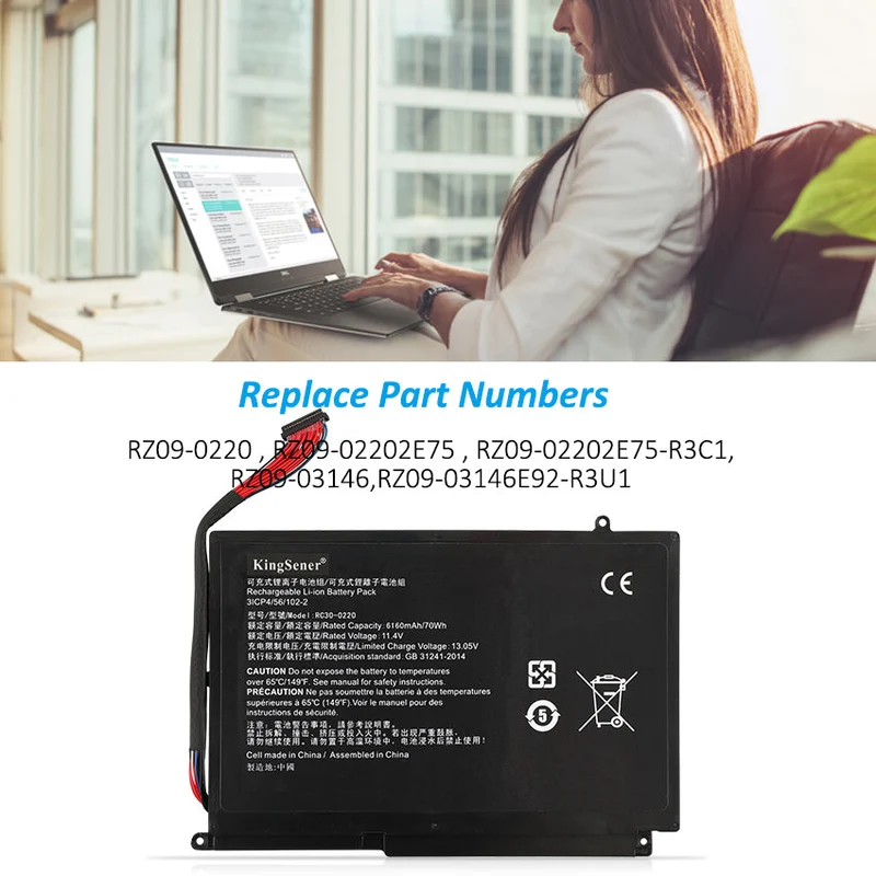 RC30-0220 Laptop Battery For RAZER BLADE PRO 17 2019 RTX 2060 2070 2080