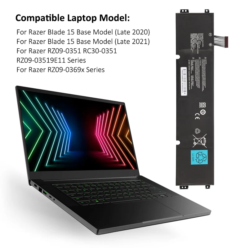 RC30-0351 Replacement Battery For Razer BIade 15 Base Model Late 2020/2021