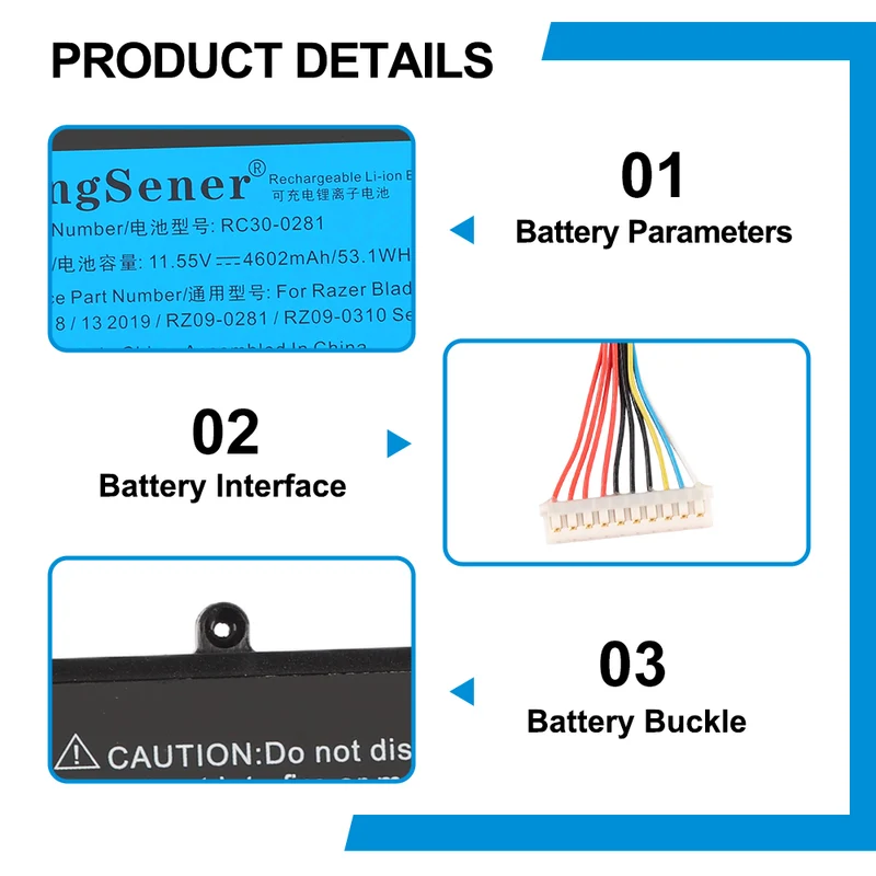 RC30-0281 Replacement Battery For Razer Blade Stealth i7-8565Ur Series