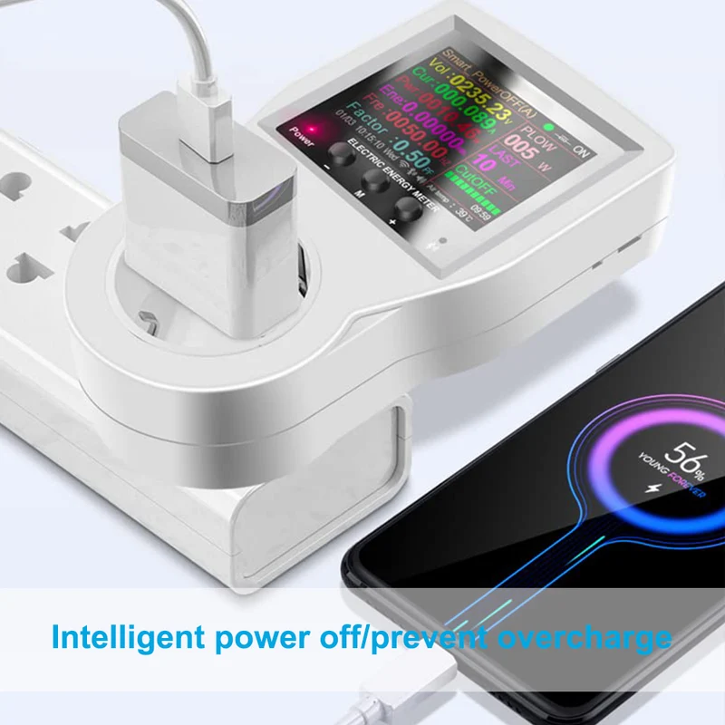 WiFi Smart Plug Power Meter – Remote Digital Voltage, Current, Wattage Monitor & Energy Analyzer