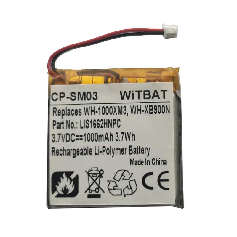 CP-SM03 Replacement Battery For Sony Bluetooth Earphone WH-1000XM3