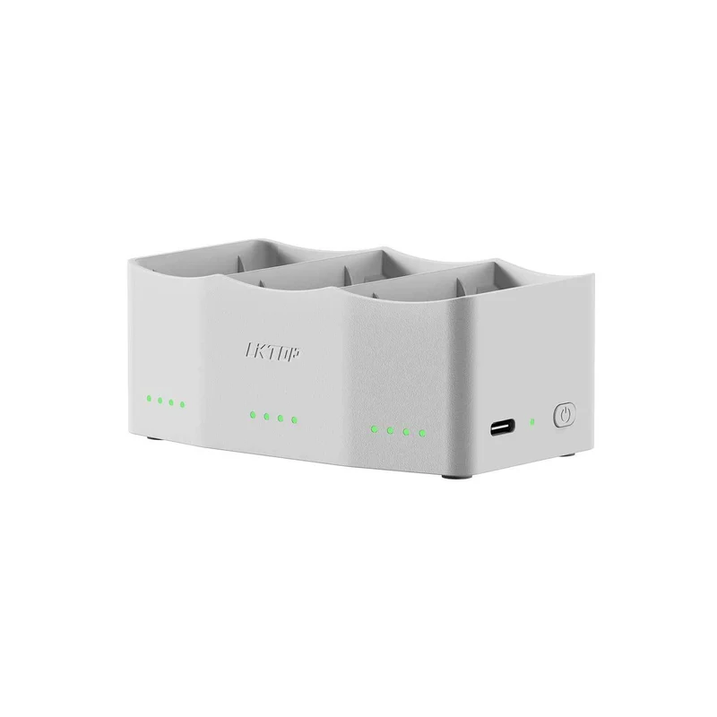 LKTOP FC326 65W Parallel Charging Hub for DJI Flip, 3-Battery Simultaneous Fast Charger with Storage Mode & Power Bank