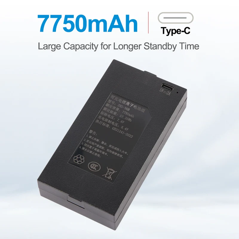 ZNS-36B 7500mAh Replacement Battery For Smart Door Lock C+C- 0 P-P+