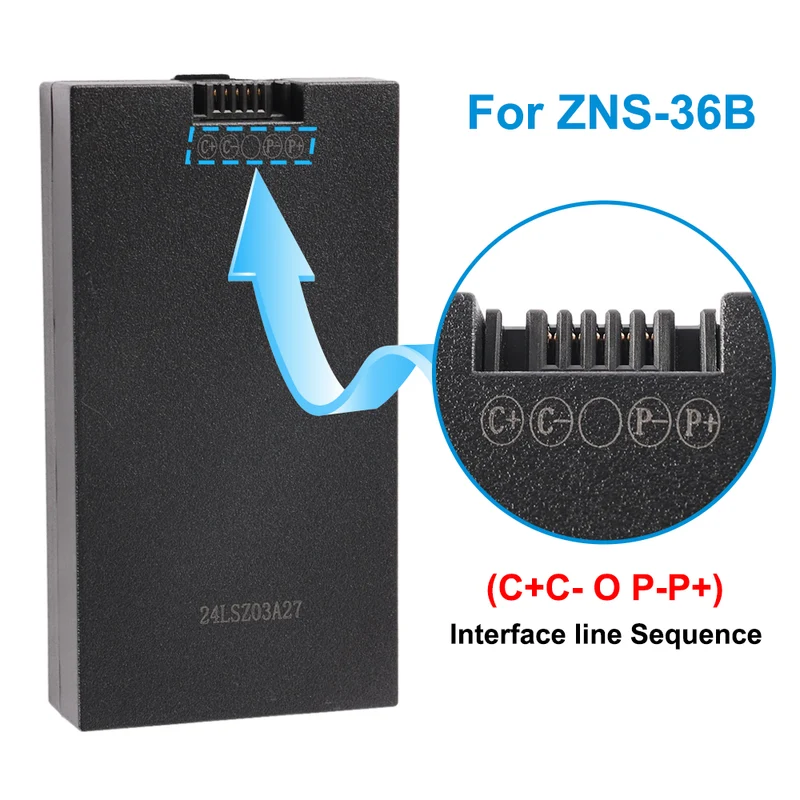 ZNS-36B 7500mAh Replacement Battery For Smart Door Lock C+C- 0 P-P+