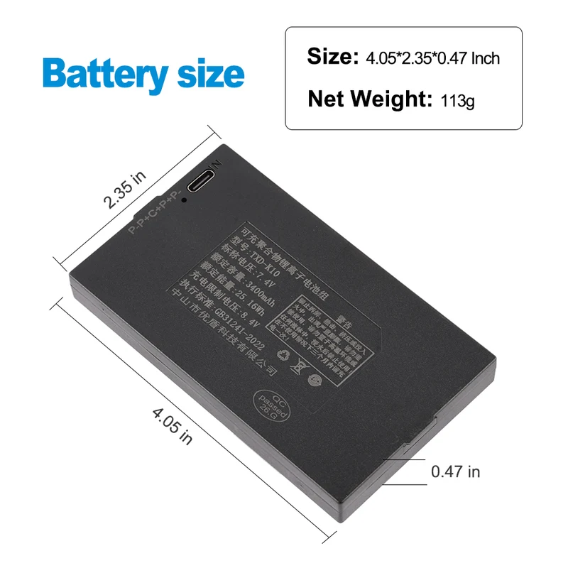 TXD-K10 LF-K10 3400mAh Replacement Battery For Smart Door Lock
