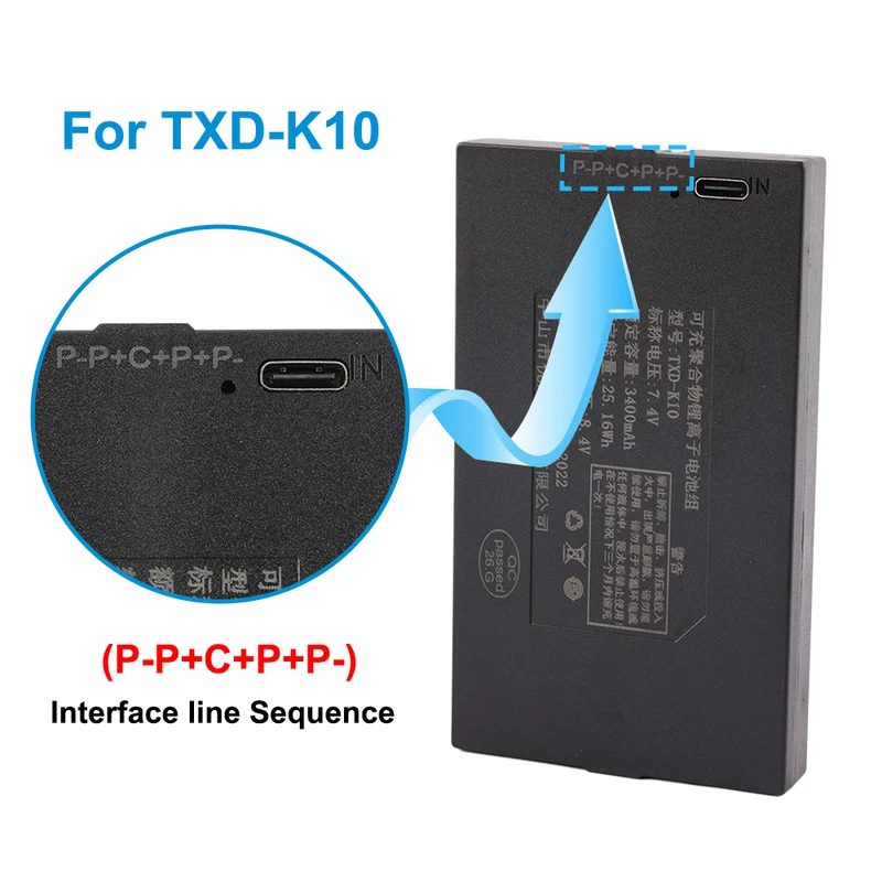 TXD-K10 LF-K10 3400mAh Replacement Battery For Smart Door Lock