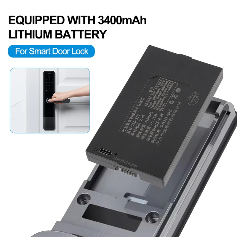 TXD-K10 LF-K10 3400mAh Replacement Battery For Smart Door Lock