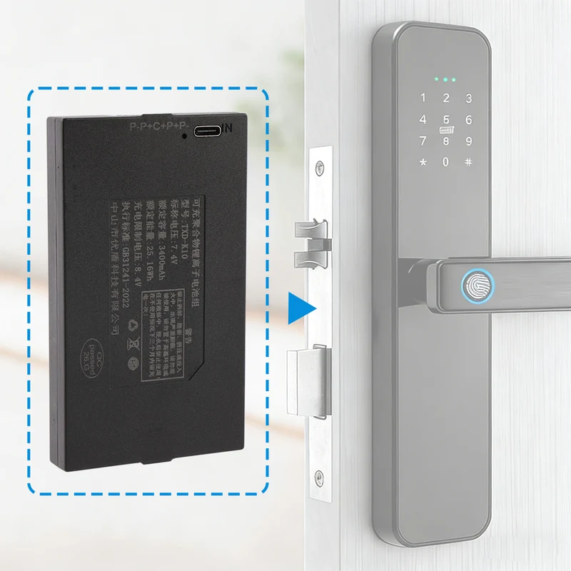 TXD-K10 LF-K10 3400mAh Replacement Battery For Smart Door Lock