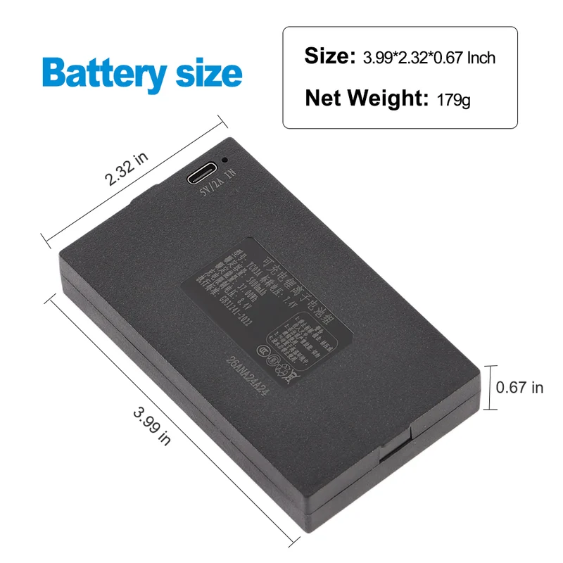 YC03A 5000mAh Replacement Battery For Smart Door Lock