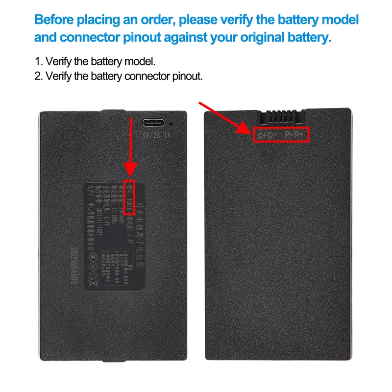 YC03B 5000mAh Replacement Battery For Smart Door Lock