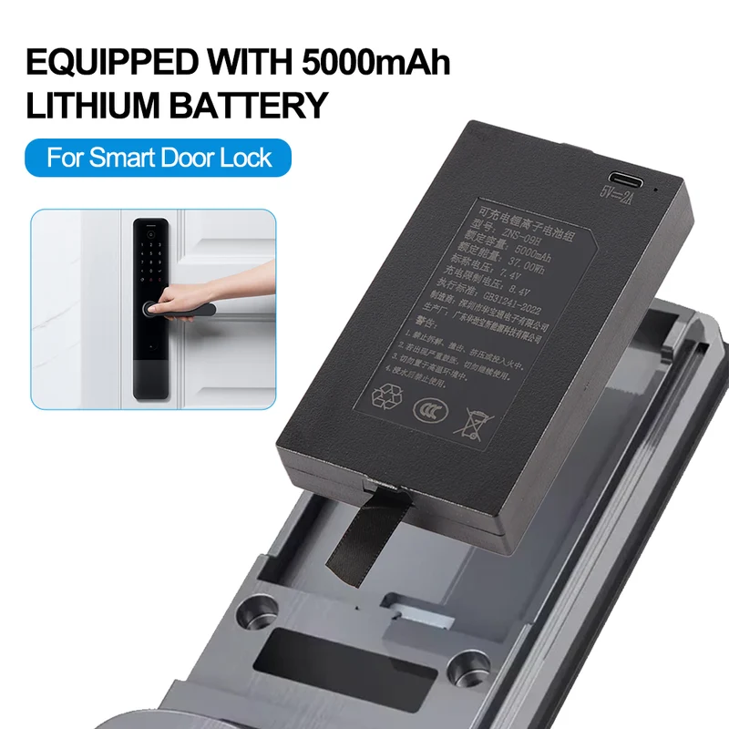 ZNS-09H 5000mAh Replacement Battery For Smart Door Lock