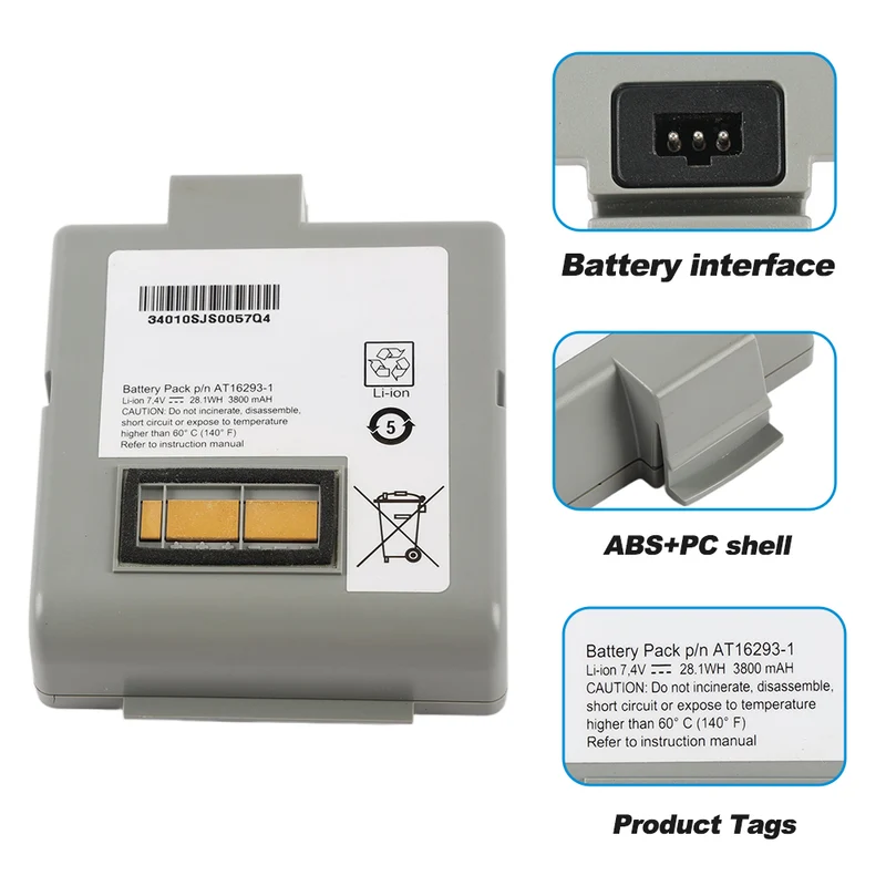 AT16293-1 CT17102-2 Replacement Battery For Zebra RW420 Ql420 plus Mobile Printer