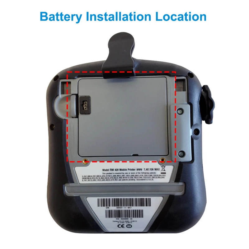 AT16293-1 CT17102-2 Replacement Battery For Zebra RW420 Ql420 plus Mobile Printer