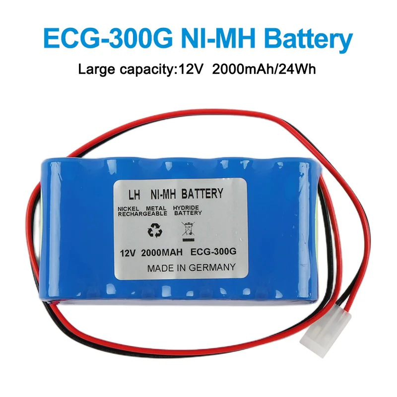 Replacement Battery For Biocare ECG-300G ECG-101A ECG-101G ECG Battery