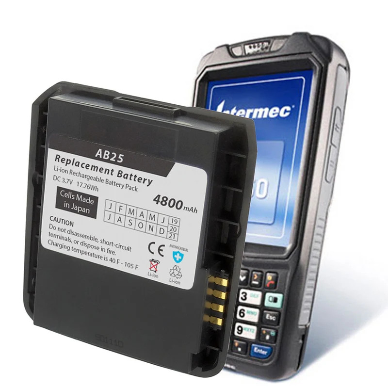 Replacement Battery For Intermec Norand CN50 AB25 Barcode Scanners