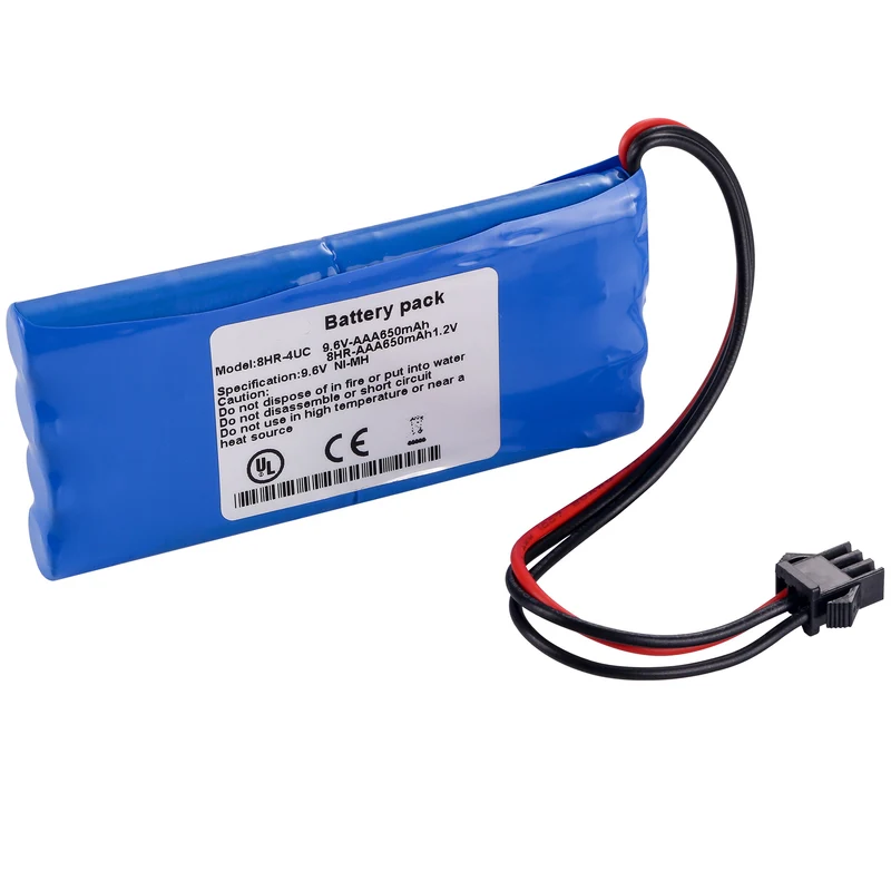 8HR-4UC Battery Replacement For Doppler 8HR-4UC 9.6V-AAA650mAh 8HR-AAA650mAh1.2V