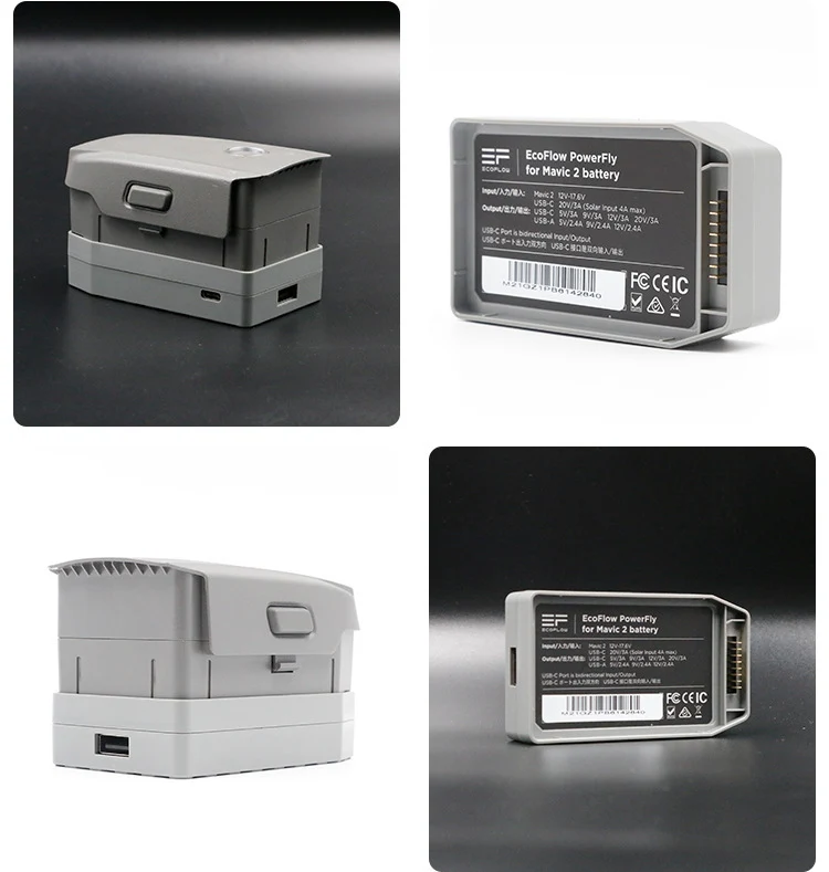 EcoFlow Powerfly Charging Hub for DJI Mavic 2 Pro/Zoom - 60W Dual-Port Battery Manager & Power Bank