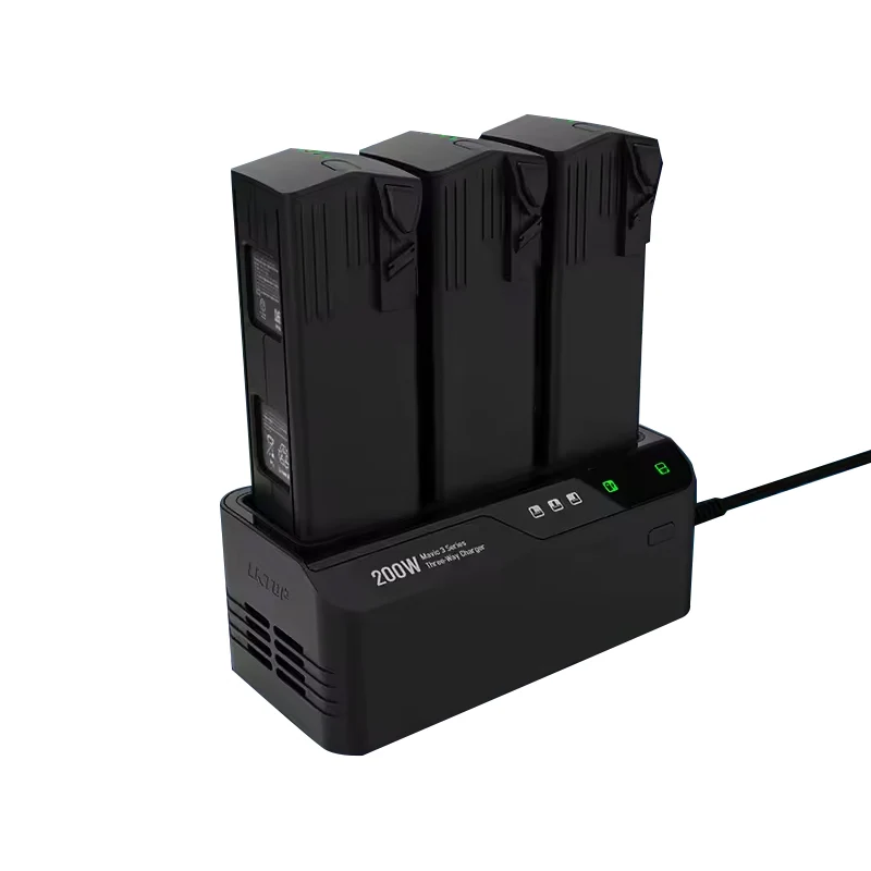 LKTOP 200W 3-Channel Fast Charger Hub for DJI Mavic 3 Series - PD100W Type-C Charger with 20000mAh Power Bank Function