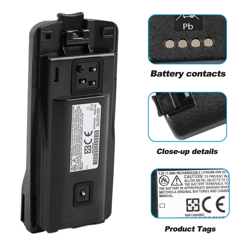 60012000002 Replacement Battery For Motorola A12 A10 A9 A10D