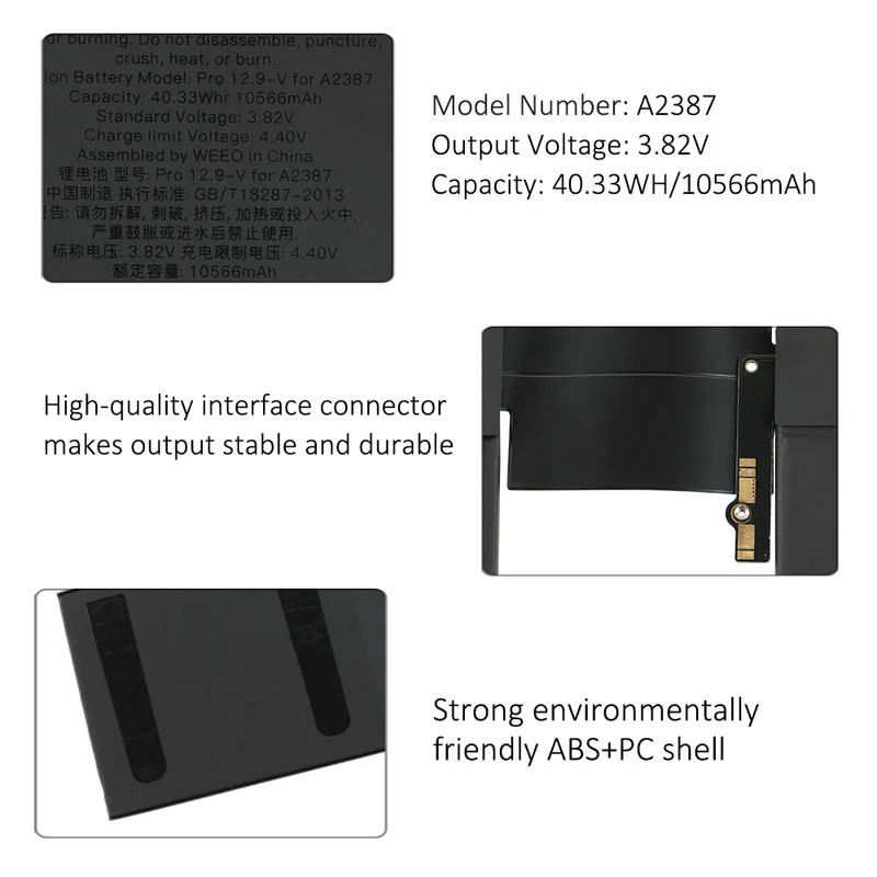 A2387 Replacement Battery For iPad Pro 5th Gen 12.9 2021
