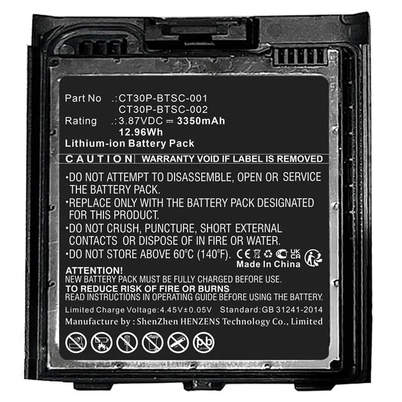CT30P-BTSC-001 Replacement Battery For Honeywell CT30 XP HC