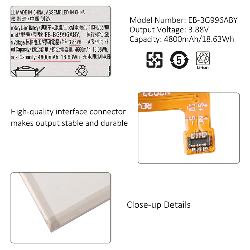 EB-BG996ABY Replacement Battery For Samsung Galaxy S21+ Plus 5G SM-G996