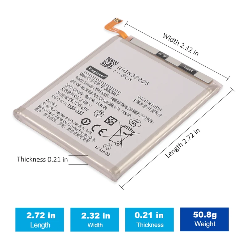 EB-BG980ABY Replacement Battery For Samsung Galaxy S20 5G SM-G981U