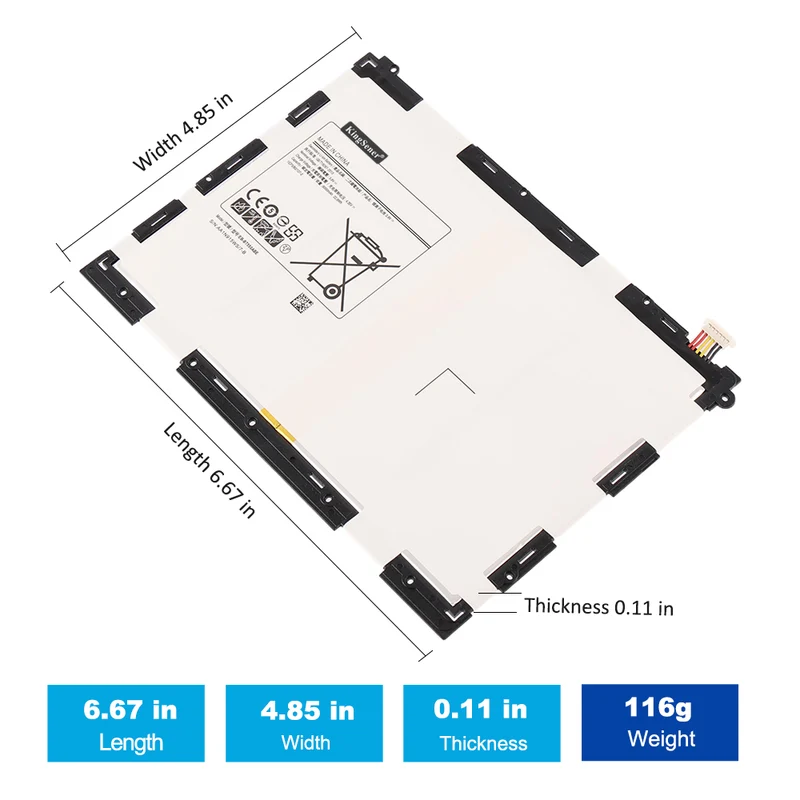 EB-BT550ABA Replacement Battery For Samsung Galaxy Tab A 9.7" SM-T550