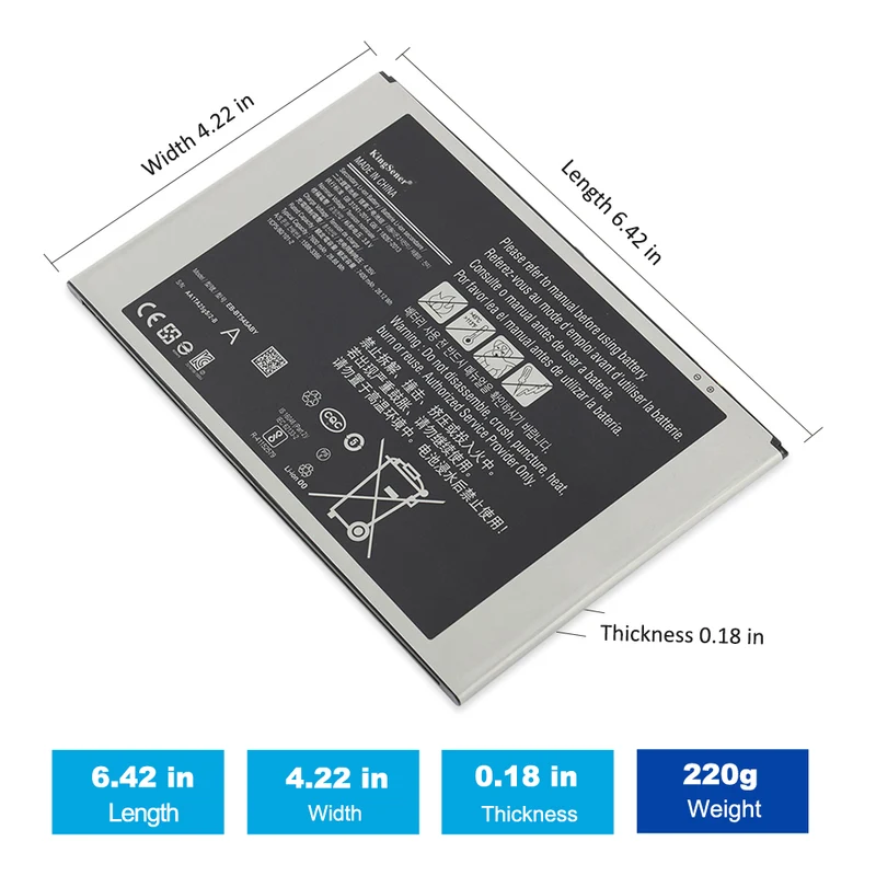 EB-BT545ABY Replacement Battery For Samsung Galaxy Tab Pro Active SM-T545