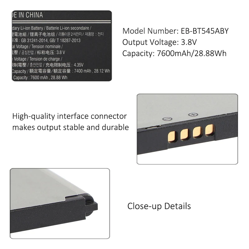 EB-BT545ABY Replacement Battery For Samsung Galaxy Tab Pro Active SM-T545