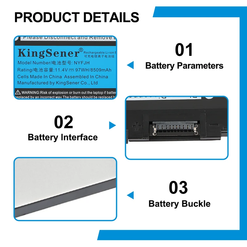 NYFJH GW0K9 Replacement Battery For Dell Precision 7740 Series
