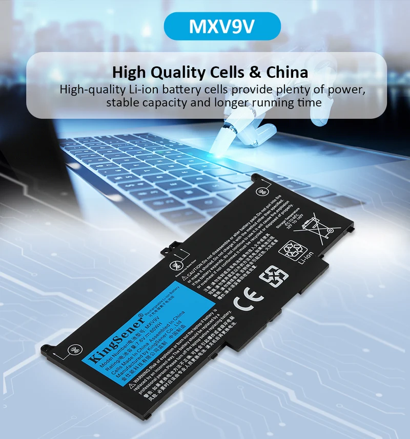 MXV9V Laptop Battery for Dell Latitude 5300 5310 7300 7400 E5300 E5310 E7300 E7400 | EU Stock