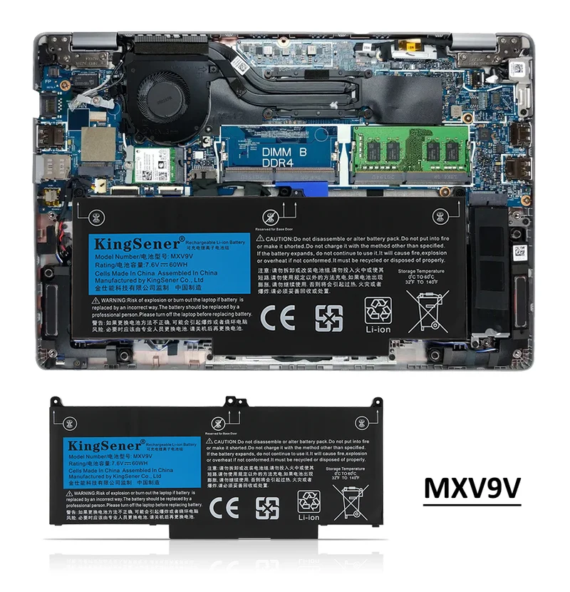MXV9V Laptop Battery for Dell Latitude 5300 5310 7300 7400 E5300 E5310 E7300 E7400 | EU Stock