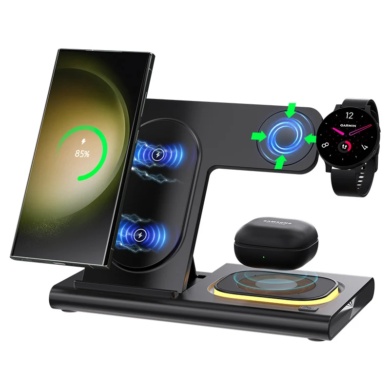 3-in-1 Wireless Charger with Fast Charging & Multi-Function