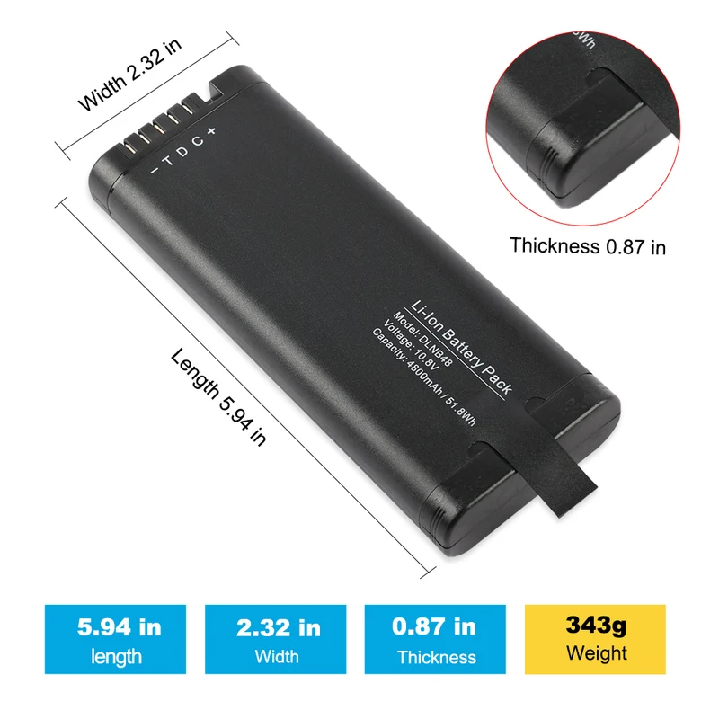 DLNB48 Li-lon Handheld Oscilloscope Battery For Rohde & Schwarz RTH1002 RTH1004