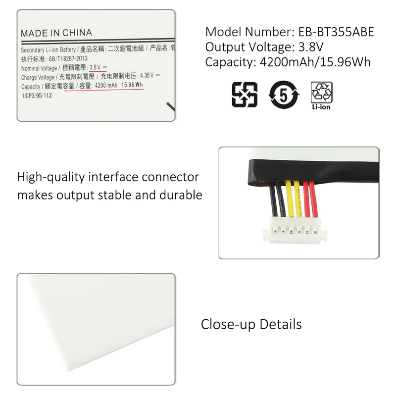 EB-BT355ABE Replacement Battery For Samsung Galaxy Tab A 8.0 SM-T350