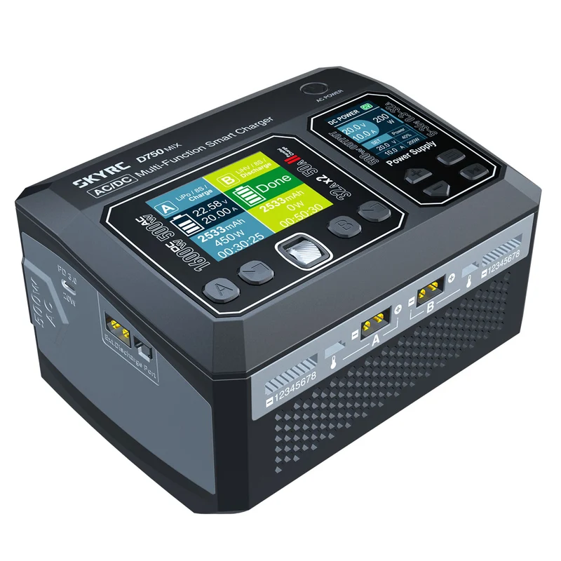 SkyRc Chargeur D750 Mix Lipo 1-8S 32A 50W AC SK100201-01