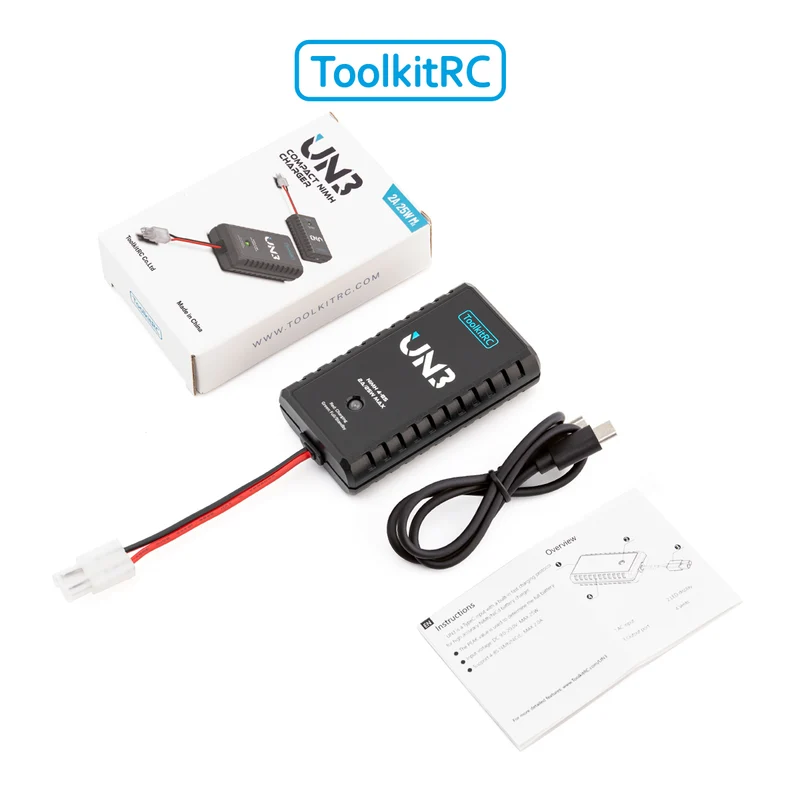 ToolkitRC Chargeur U3 NIMH 4-8 Cellules 2A USB-C TK13500