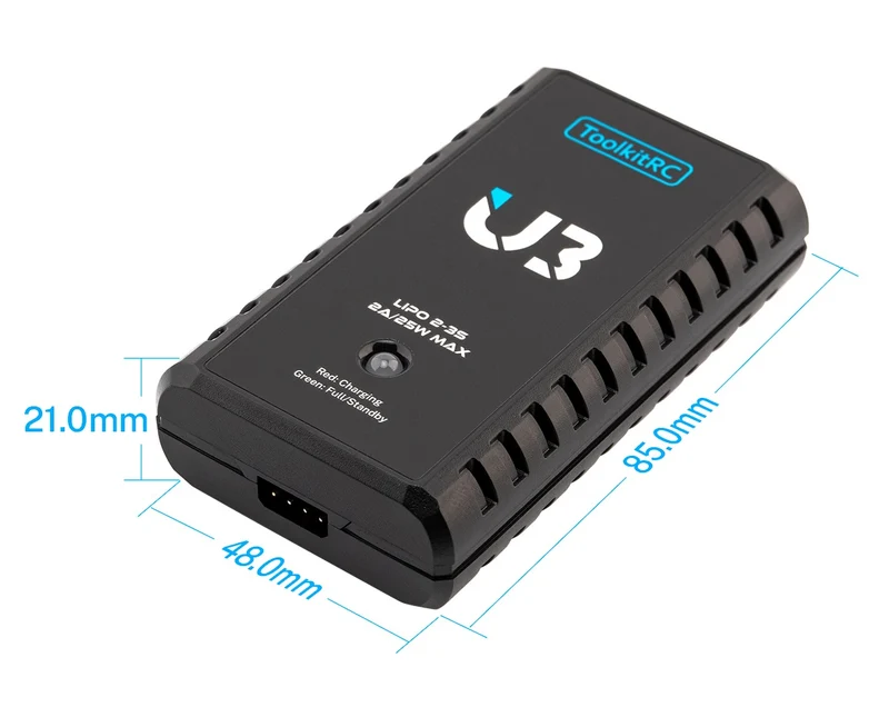 ToolkitRC Chargeur U3 Lipo 2-3S 2A USB-C TK13400