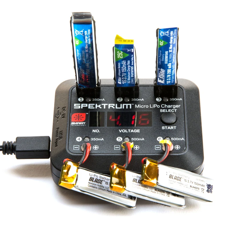 Spektrum Chargeur Smart S63 Micro 6 Port DC USB Lipo 1S SPMXC1060