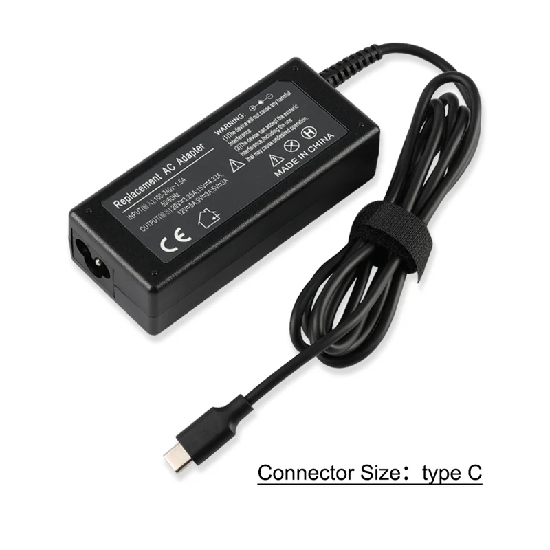 Universal Laptop Charger for Lenovo ThinkPad 65 Watt 20V 3.25A Type-C USB AC Adapter ADLX65YDC2A ADLX65YLC3D