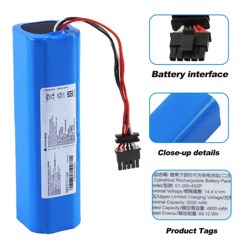 S1-260-4S2P Robot Sweeper Battery for Xiaomi Mijia 2 Pro MJSTS1 MJST1S MJSTS MJSTP