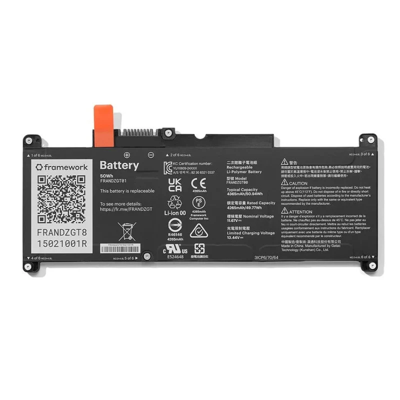 Framework 12 Laptop Battery Rechargeable Li-ion 11.67V 4365mAh