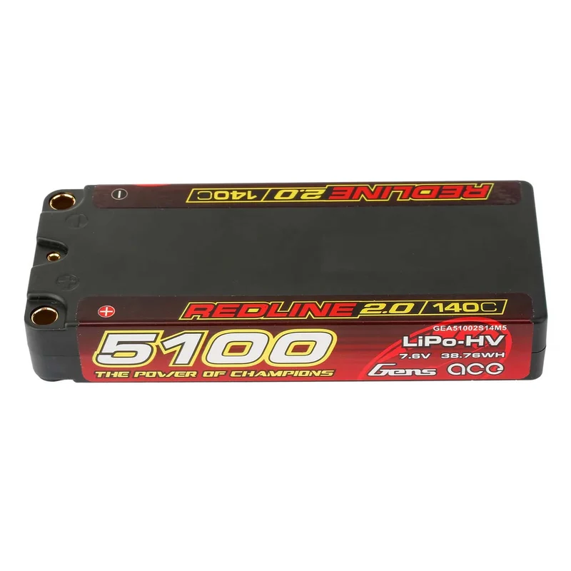 Gens Ace Redline 2.0 Hv Accu lipo LCG 7.6v 5100mah 140C 2S1P