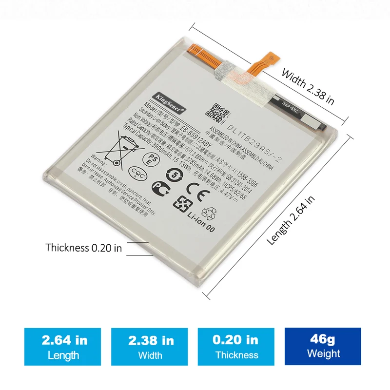 EB-BS912ABY Replacement Battery for Samsung Galaxy S23 5G SM-S911B