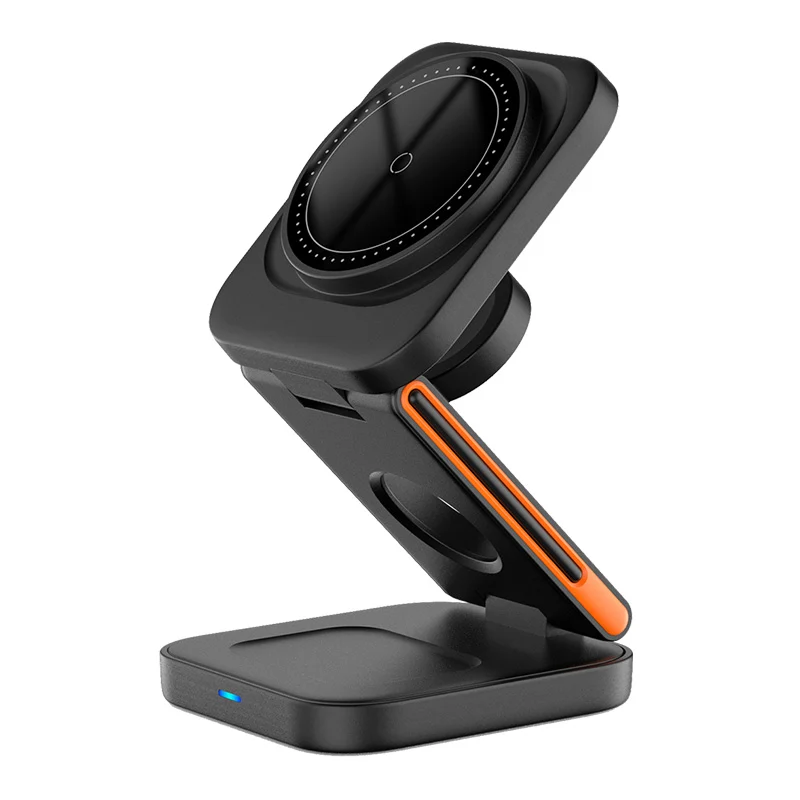 Multi-Angle 3-in-1 Foldable MagSafe Charge Stand – Fast Charge iPhone/AirPods/Watch