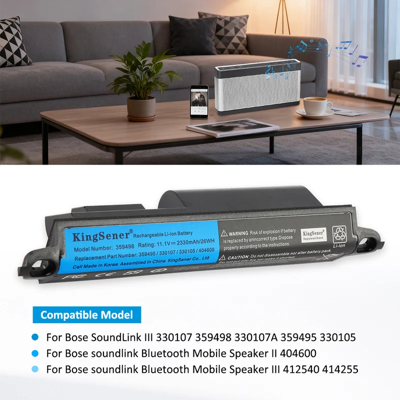 359498 Battery for Bose SoundLink III Speaker 11.1V 26Wh